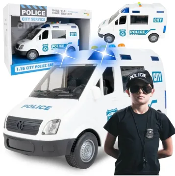 Interaktyvus žaislinis policijos automobilis su garsu ir šviesomis