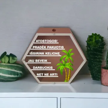 3D Taupyklė šešiakampė „Atostogos“