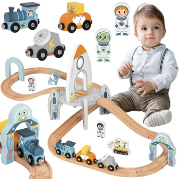 Medinis kosminio traukinio rinkinys TOOKY TOY