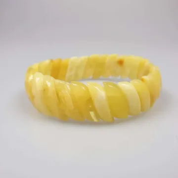 Gintarinė apyrankė balto gintaro apyrankė
