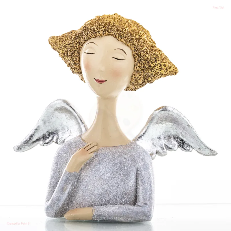 Dekoracija angelas 14x13x6 cm, 14x14,5x6 cm