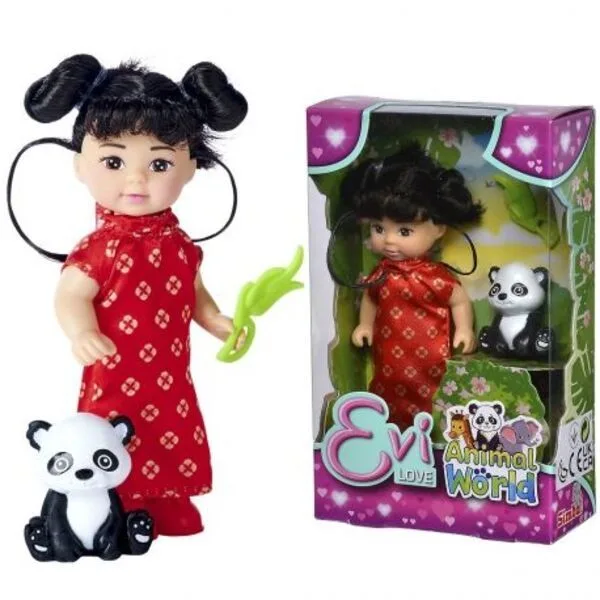 Lėlė Evi Azijoj su Panda, Simba · 2