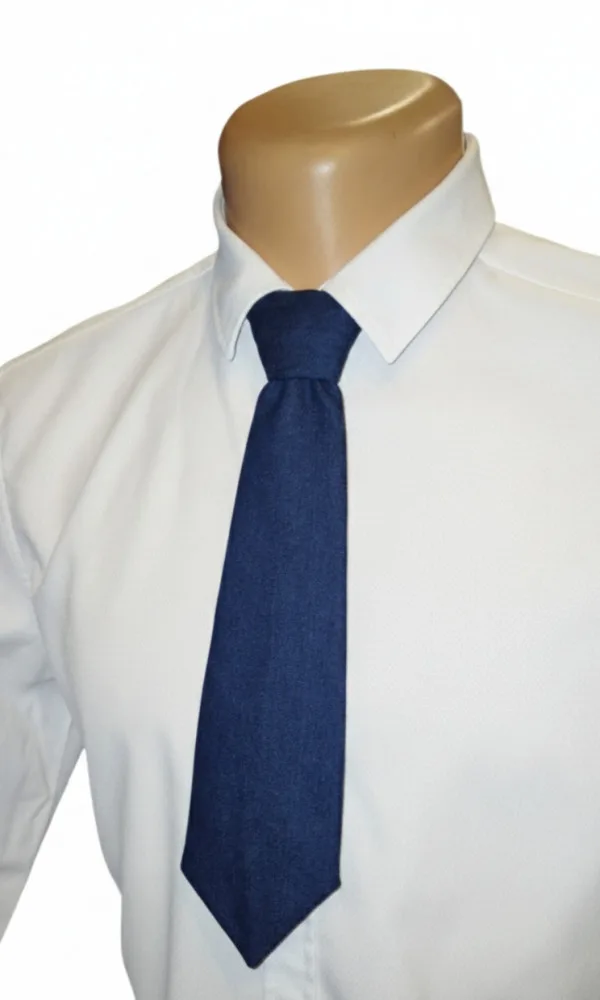 Tamsiai mėlynas džinsinis kaklaraištis – „Dark Blue Denim Tie“
