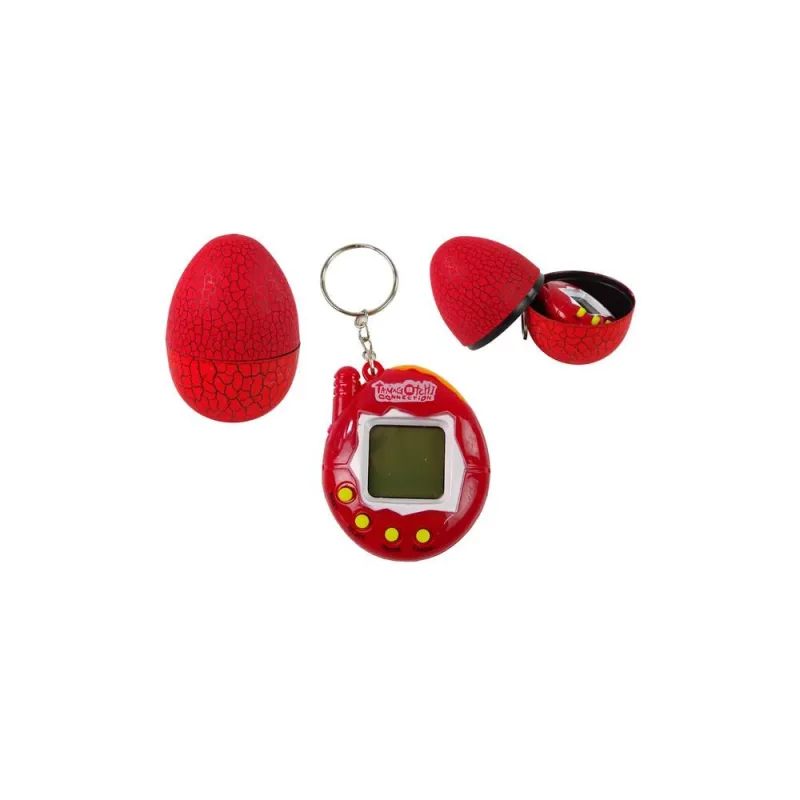 Elektroninis žaislinis gyvūnėlis „Tamagotchi“ kiaušinyje, raudonas · 1
