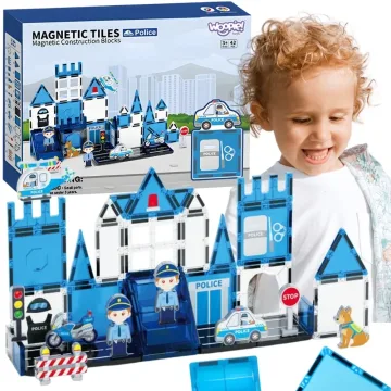 Magnetinis Konstruktorius WOOPIE 3D Policijos nuovada 42el.