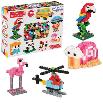 WOOPIE 3D statybinės plytos PIXEL 1750 vnt.