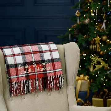 Siuvinėtas Kalėdinis pledas
