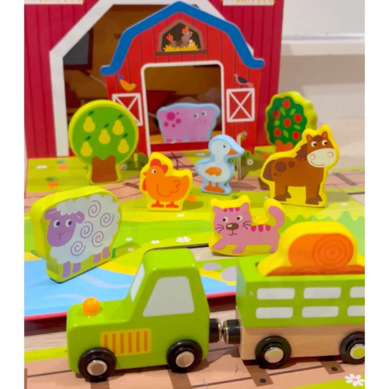 Medinės ūkio figūrėlės TOOKY TOY Transporto priemonės · 2