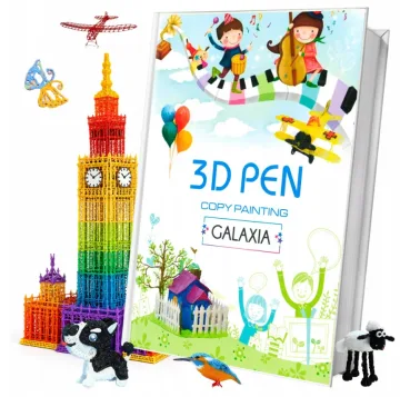 GALAXIA šablonų knyga 3D rašikliui, 54 šablonai