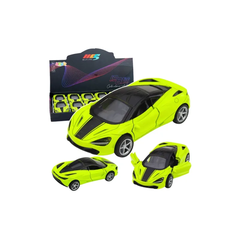 Metalinis sportinis automobilis žibintai garsai žalias 1:32 · 1