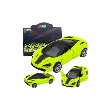 Metalinis sportinis automobilis žibintai garsai žalias 1:32
