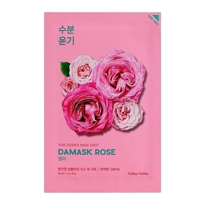 Holika Holika Pure Essence Mask Sheet Damask Rose – veido kaukė · 1