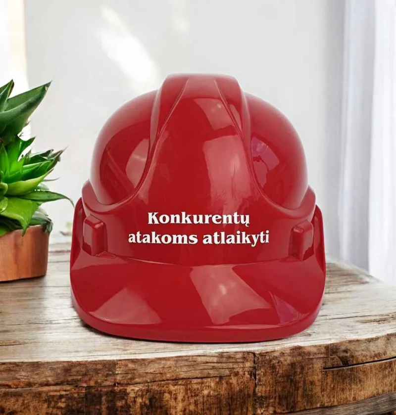 Apsauginis šalmas „Konkurentų atakoms atlaikyti“