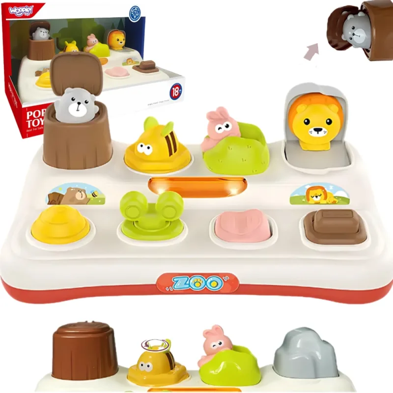 Edukacinis iššokantis zoologijos sodo gyvūnų žaislas WOOPIE BABY · 1