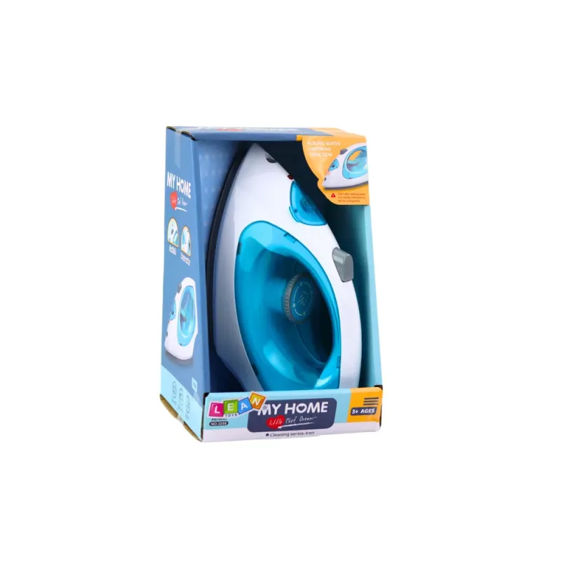 Žaislinis lygintuvas vaikams su garo ir šviesos efektais bei garsais, mėlynos spalvos · 3