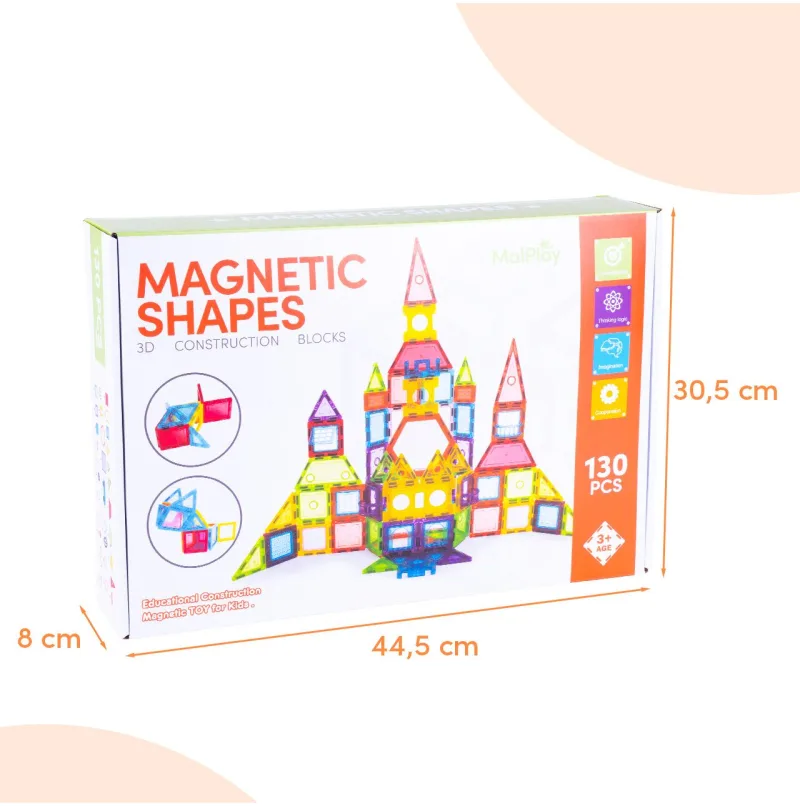 Magnetinis konstruktorius, 130 vnt · 2
