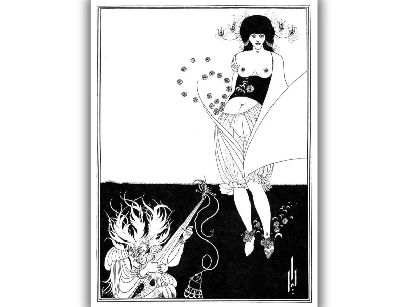 Plakatas „Pilvo šokis“, Aubrey Vincent Beardsley (1893)