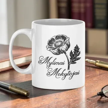 Standartinis puodelis „Mylimai Mokytojai“