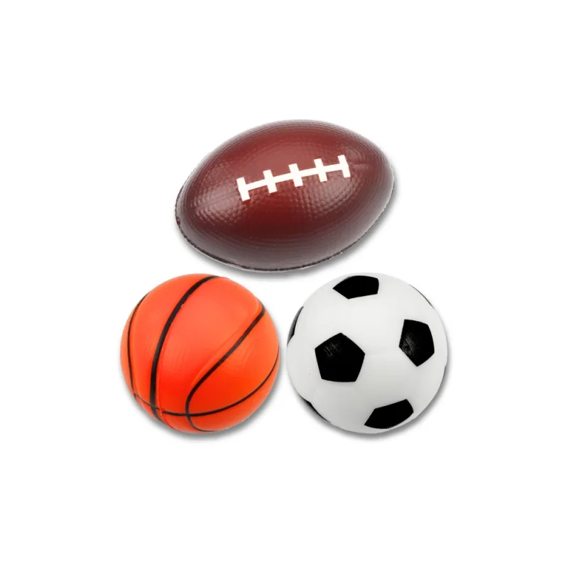 Minkštų putplasčio kamuolių rinkinys 3 vnt 10 cm, krepšinio, regbio, futbolo · 1