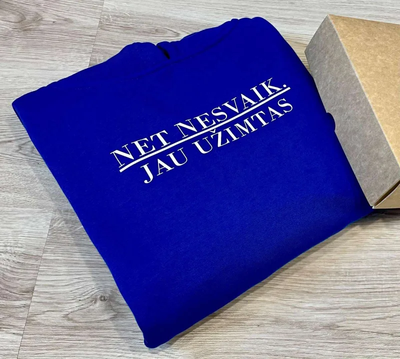 Džemperis su gobtuvu: NET NESVAIK. JAU UŽIMTAS
