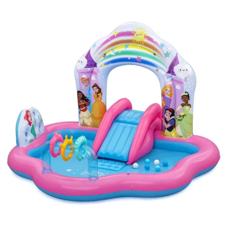 Pripučiama žaidimų aikštelė su čiuožykla Bestway 9103Y Disney Princesės 2,21 m x 1,93 m x 1,40 m · 1