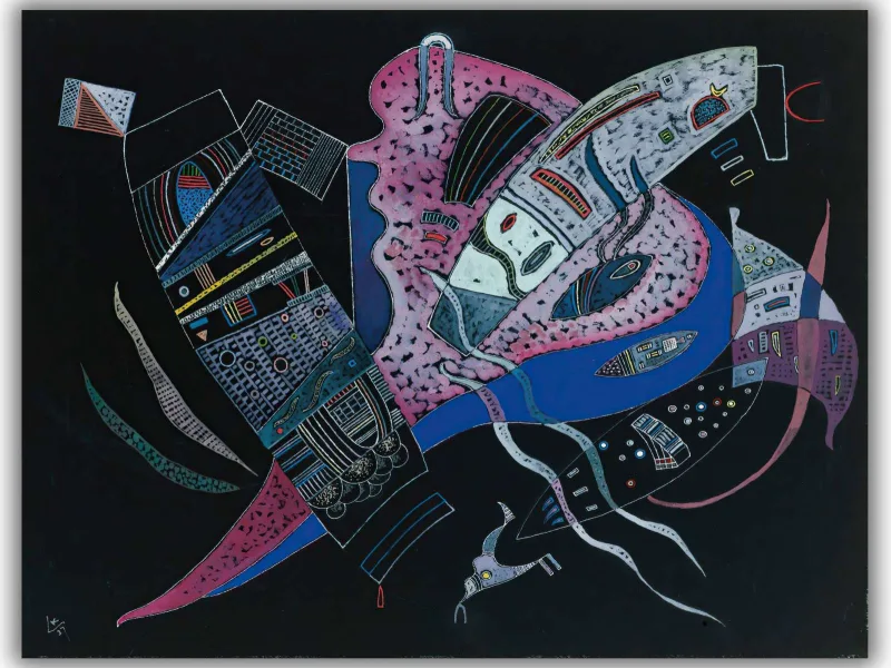 Reprodukcija „Susikaupęs“, Wassily Kandinsky (1937)