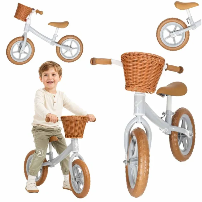 Balansinis dviratis Trike Fix Balance su krepšeliu, rudas · 1