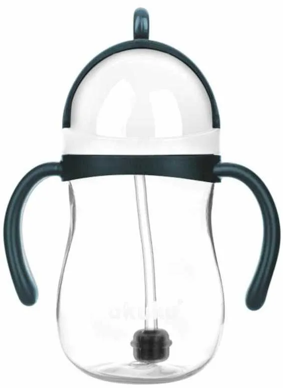 Neišsiliejantis mokomasis puodelis 280 ml su dviem rankenėlėmis ir svareliu, 9mėn.+, A0166 · 1