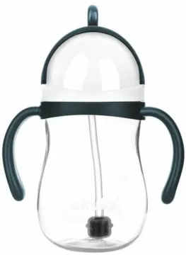Neišsiliejantis mokomasis puodelis 280 ml su dviem rankenėlėmis ir svareliu, 9mėn.+, A0166
