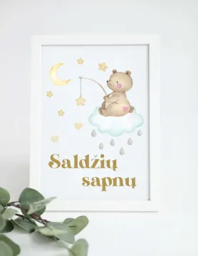 Plakatas vaiko kambariui  „Saldžių sapnų“