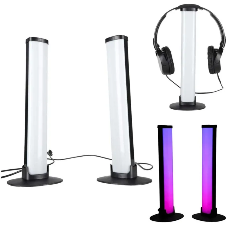 Stalinės lempos LED žaidimams - RGB stulpeliai su nuotolinio valdymo pultu, 2 vnt · 1