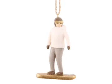 Pakabinamas žaisliukas Berniukas ant snieglentės — H10/L6/W2.5 cm
