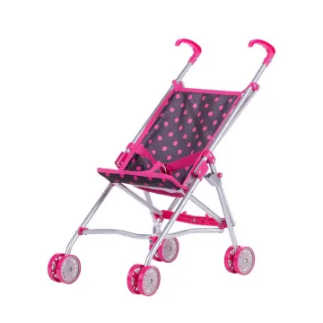 Lėlės vežimėlis - 9302 - LILY - BLACK AND PINK DREAMS