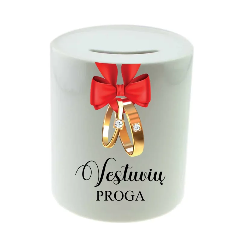 Keramikinė taupyklė „Vestuvių proga“