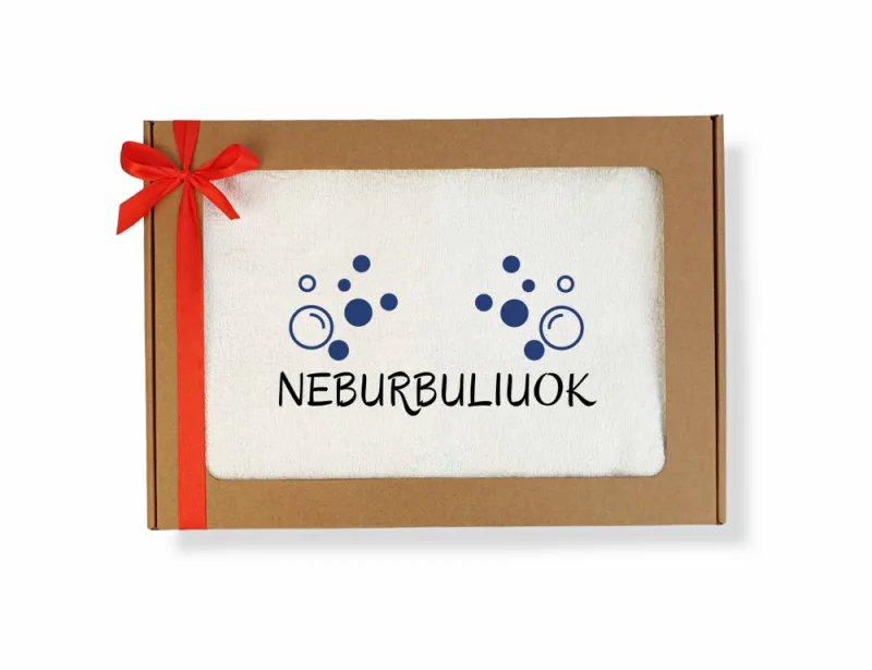 Siuvinėtas rankšluostis „Neburbuliuok“