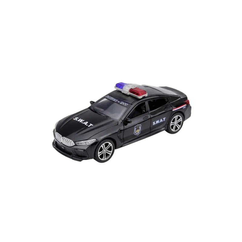 SWAT specialaus padalinio automobilis Atidaromos durys Žibintai Garsai Juodas · 2