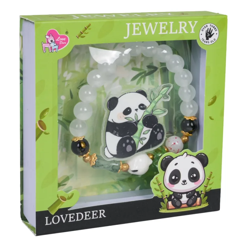 Apyrankių papuošalų rinkinys Panda baltos spalvos · 1