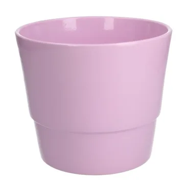 Rožinis klasikinis vazonas — Aukštis: 15cm, skersmuo: 18 cm