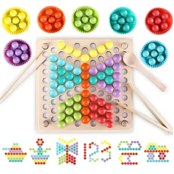 WOOPIE spalvotų kamuoliukų Montessori dėlionės mozaikos rūšiavimo rinkinys