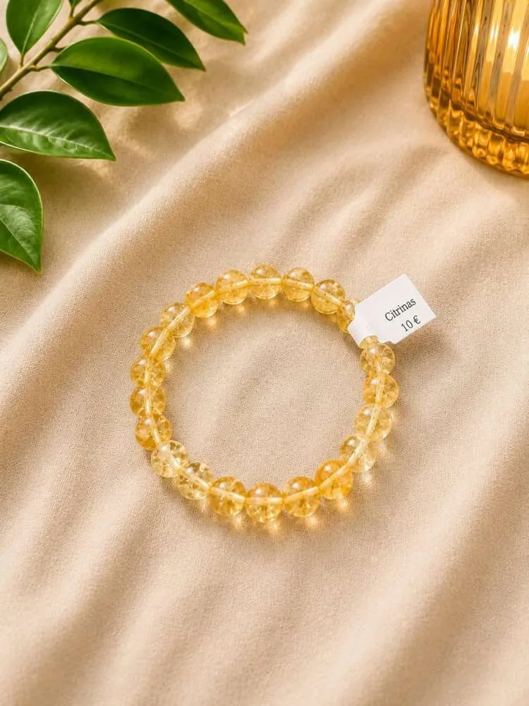 Liūto zodiako Citrino apyrankė