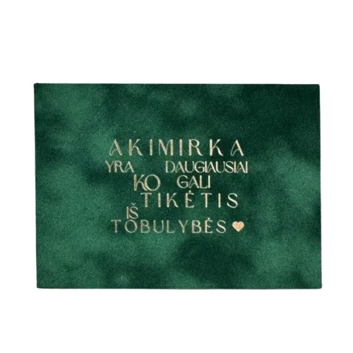 Vokelis pinigams "Akimirka" Žalias — 11.4 x 16.2 cm