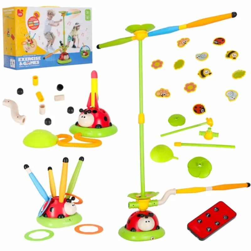 Interaktyvus sportinis žaidimas besisukantis stulpas Ladybird target throw 5in1 · 1