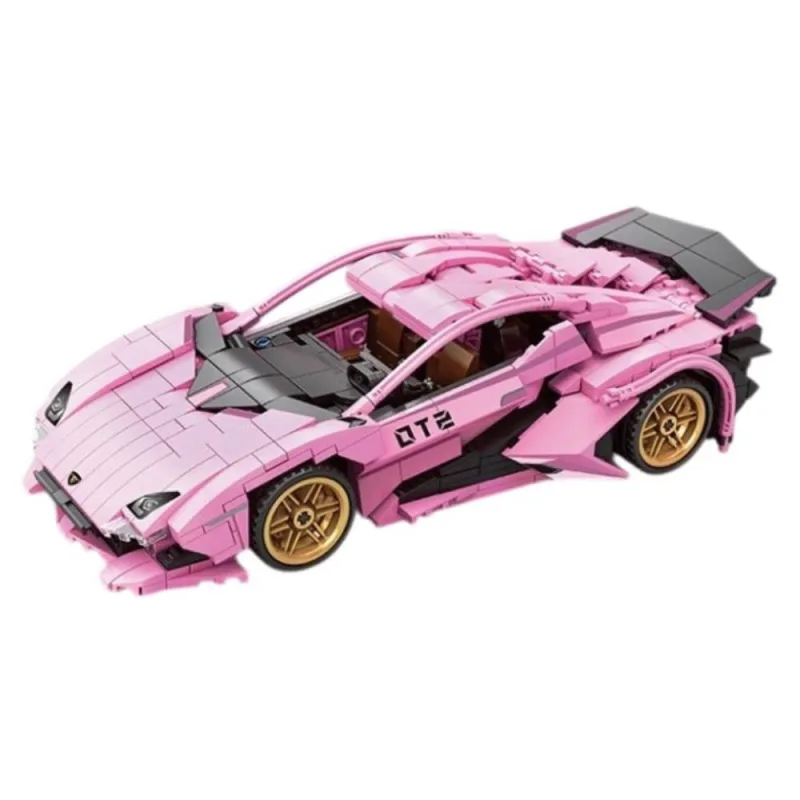 Konstruktorius Sportinis automobilis, 702 vnt, rožinės spalvos · 2