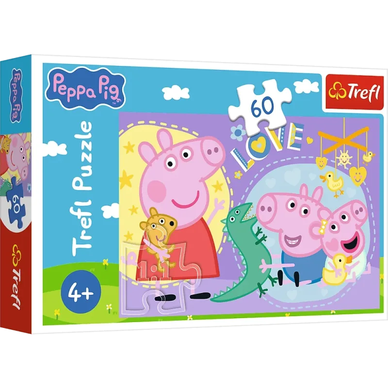 Dėlionė – 60 – Laiminga kiaulytė – Peppa – Trefl 17414 · 1