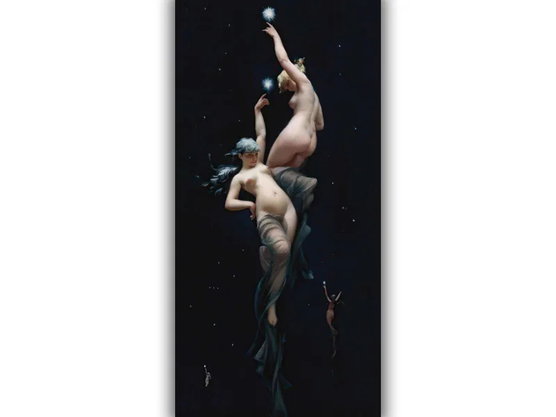 Reprodukcija „Gražuolės mėnulio šviesoje“, Luis Ricardo Falero