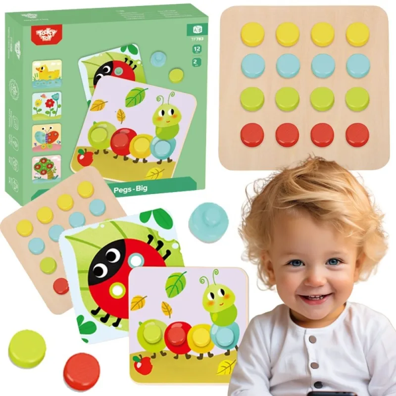 Kūdikių dėlionės TOOKY TOY Gyvūnai mokymosi formos Spalvos · 1