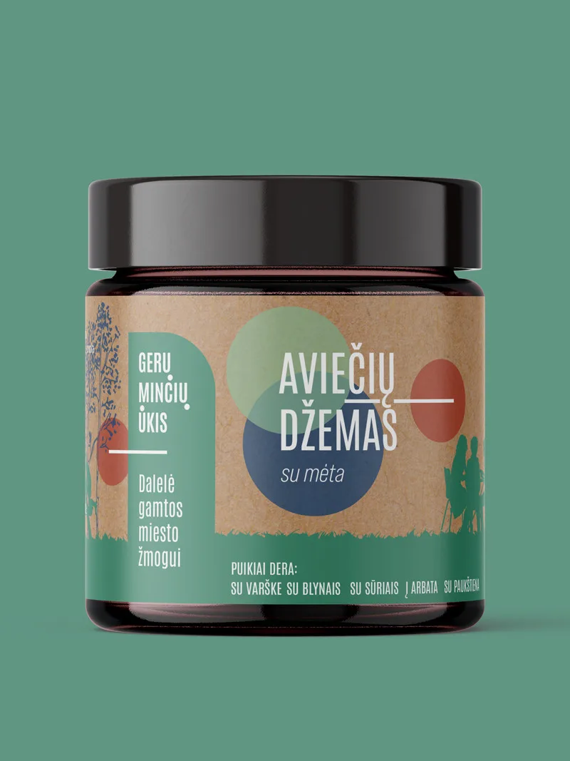 Aviečių džemas su mėtomis, 230g