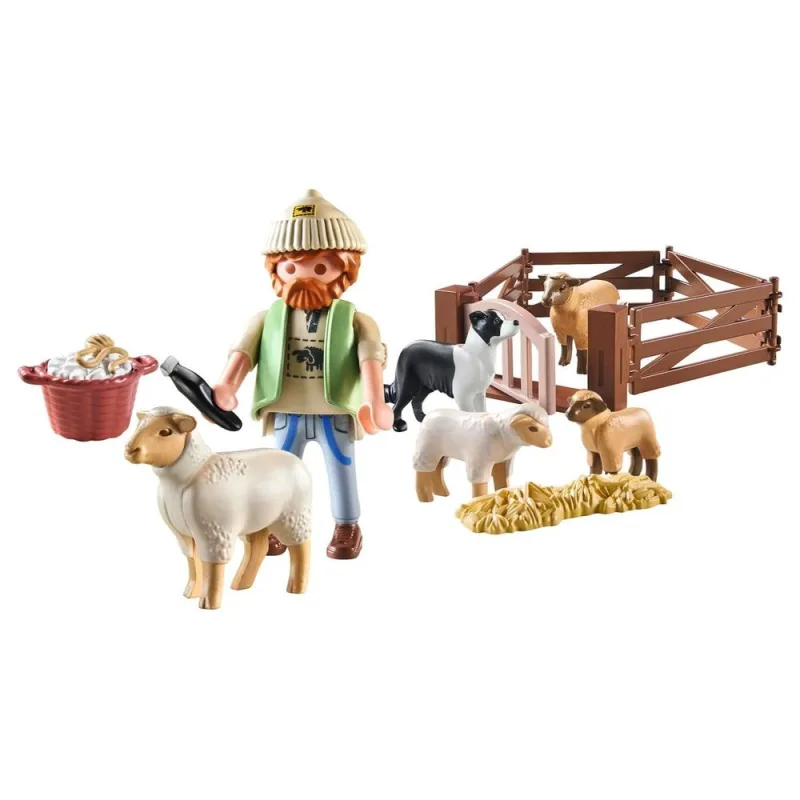 Konstruktorius Playmobil Shepherd with flock of sheep country 71444 · 2