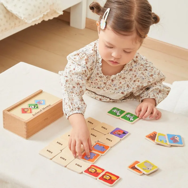 Medinis atminties žaidimas Viga Memo Animals, nuo 3 metų · 3