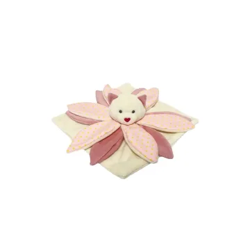 Antklodė - 94260 - MILUŚ - meškiukas su širdelės formos nosyte - PINK - - dydis 25 cm